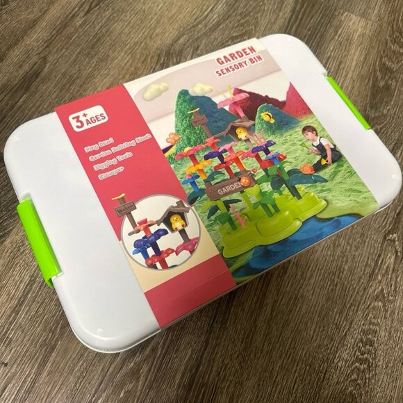 Assorty Flower Garden Sensory Bin Toys Play Sandbox flower construction blocks - Picture 1 of 4